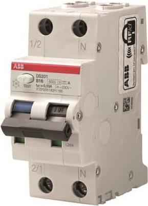FI/LS-SchalterDS201A-B6/0.03B 2x6A-0.03A 6kA 2CSR255180R1065 (2CSR255180R1065) von ABB