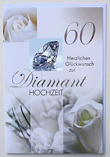 ABC Kunst- und Glückwunschkarten Glückwunschkarte Diamanthochzeit 60 Jahre Hochzeitstag von ABC Kunst- und Glückwunschkarten