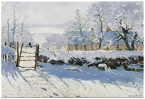 ABC Kunst- und Glückwunschkarten Kunstkarte Claude Monet: Winterlandschaft mit Elster von ABC Kunst- und Glückwunschkarten