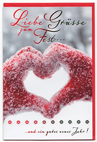 ABC Kunst- und Glückwunschkarten Weihnachtskarte Herz aus Händen Liebe Grüße zum Fest von ABC Kunst- und Glückwunschkarten