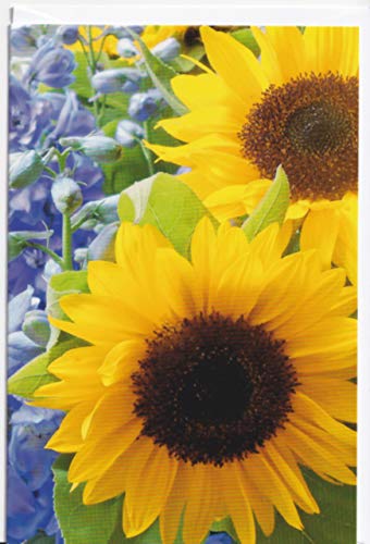 Grußkarte Sonnenblumen und Rittersporn von ABC Kunst- und Glückwunschkarten