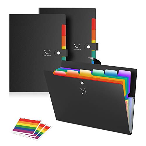 ABC Life 3 Stücke Fächermappe A4, 7 Taschen Dokumentenmappe Erweiterbar Tragbar Aktenordner Büro Schulordner Dokumente Organisator Mit Druckknopf von ABC life