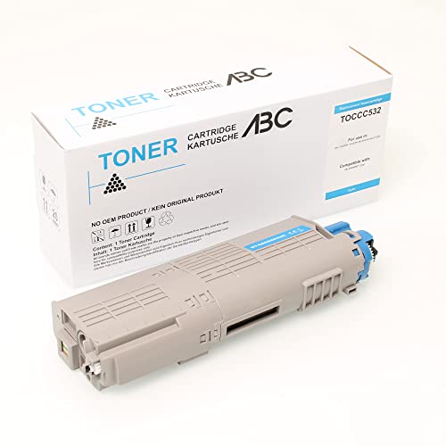 ABC Alternativ Toner Cyan 6000 Seiten für Oki C532 C532DN C542 C542DN MC563 MC563DN MC573 MC573DN C 532 C 532DN C 542 C 542DN MC 563 MC 563DN MC 573 MC 573DN 46490407 von ABC