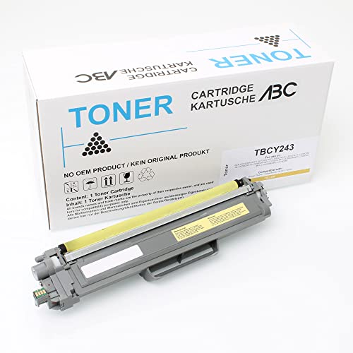ABC Alternativ Toner für Brother TN-243Y TN243 Gelb für DCP-L3510CDW DCP-L3517CDW DCP-L3550CDW HL-L3210CW HL-L3230CDW HL-L3270CDW HL-L3280CDW MFC-L3710CW MFC-L3730CDN MFC-L3740CDN MFC-L3750CDW von ABC