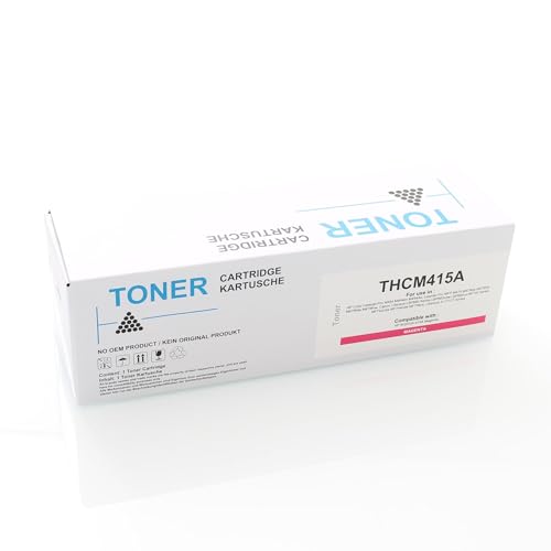 ABC Alternativ Toner für HP 415A 415X W2033A W2033X Magenta (ohne Chip) für HP Color Laserjet Pro M454 Series M454dn M454dw MFP M479 M479dw M479fdn HP Color M479fdw M479fnw von ABC