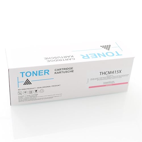 ABC Alternativ Toner für HP 415A 415X W2033A W2033X Magenta (ohne Chip) für HP Color Laserjet Pro M454 Series M454dn M454dw MFP M479 M479dw M479fdn HP Color M479fdw M479fnw von ABC