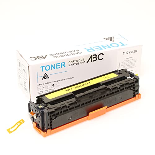 ABC Kompatibler Toner Gelb für HP Color Laserjet CM1312 CM1512 CM1512W CP1210 CP1213 CP1214 CP1214N CP1215 CP1216 CP1217 CP1510 CP1513N CP1514N CP1515N CP1516N CP1517N CP1519N 125A 128A von ABC
