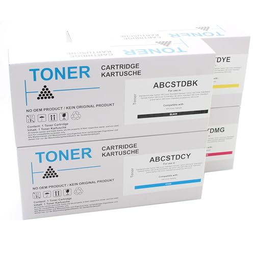 ABC Kompatibles Set 4X Toner XXL für Lexmark 71C2H für CS730de CS735de CS737dze CX730adse CX730de CX735adse CX737adzse von ABC