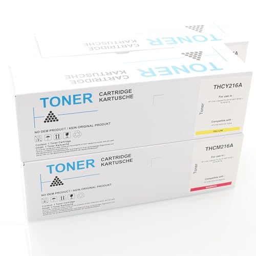 ABC Kompatibles Set 4X Toner für HP 216A W2410A - W2413A für HP Color Laserjet Pro M155 MFP M182 M182n M182nw M183 M183fw von ABC