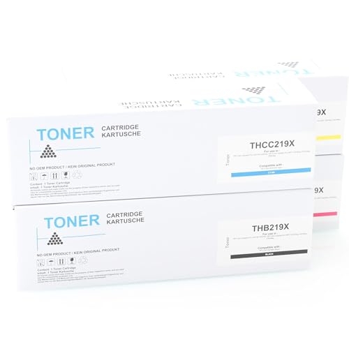 ABC Kompatibles Set 4X Toner für HP 219X (OHNE CHIP) für HP Color Laserjet Pro 3201dw 3202dw MFP 3302fdng 3302fdwg 330sdwg von ABC
