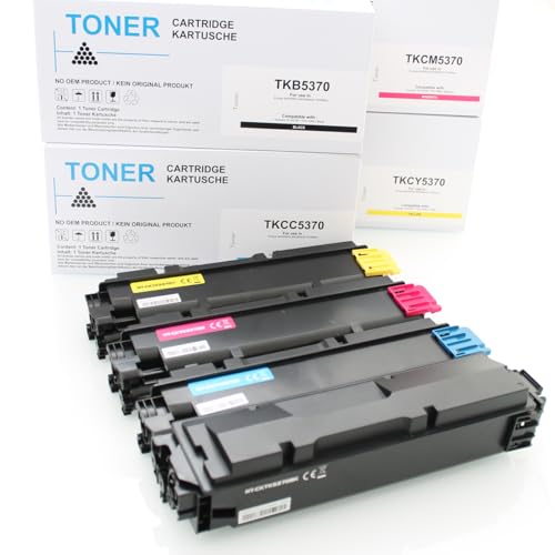 ABC Kompatibles Set 4X Toner für Kyocera TK-5370 Ecosys MA3500cix MA3500cifx PA3500cx TK5370 von ABC