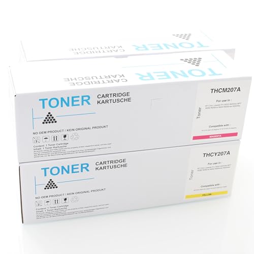 Set 4X Alternativ Toner für HP 207A 207X (Schwarz,Cyan,Magenta,Gelb) (ohne Chip) für HP Color Laserjet Pro M255 M255dw MFP M282 M282nw M283 M283cdw M283fdw von ABC von ABC