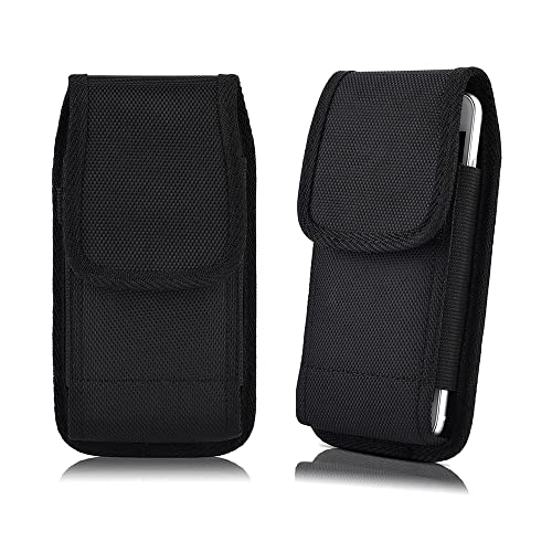 Gürteltasche für Oppo A53s A74 4G Find X3 Lite Realme C21 GT Master Handy Holster Universal für OnePlus Nord CE 5G / Oukitel C21 Pro Nylon Vertikale Schutzhülle mit Haken von ABCTen