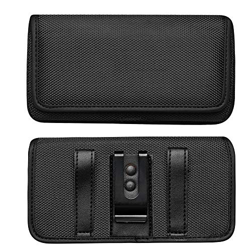 Horizontale Gürteltasche für Caterpillar S41 Cat S52 / Doogee X93 Gürtelclip Schutzhülle Holster Oxford Smartphone Schutz von ABCTen