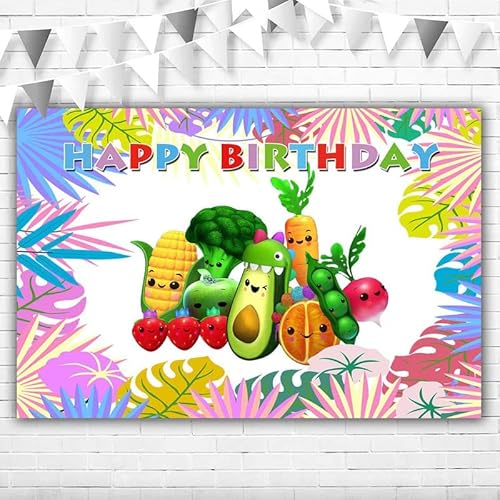 Hey Bear sensorischer Obst-Geburtstags-Hintergrund, 1,5 x 0,9 m, Happy Birthday, Obst und Gemüse, Geburtstagsbanner für Kinder, Partyzubehör, Vinyl, Hey Bär, sensorische Früchte, 1. Geburtstag Hey Bear sensorischer Obst-Geburtstags-Hintergrund, 1,5 x 0,9 m, Happy Birthday, Obst und Gemüse, Geburtstagsbanner für Kinder, Partyzubehör, Vinyl, Hey Bär, sensorische Früchte, 1. Geburtstag von ABINE