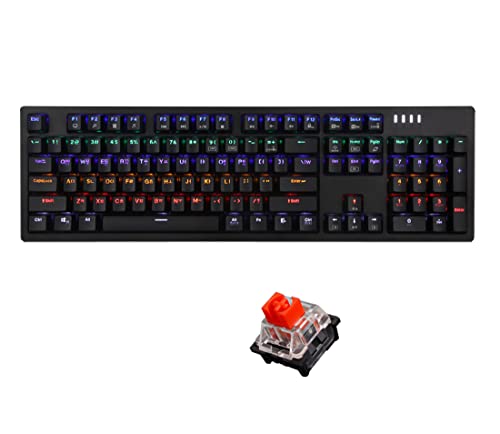 ABKO K515 RGB Gaming Quick Swap Switch Mechanische Tastatur (Englisch/Koreanische Tastenkappen) (schwarz, roter Schalter) von ABKO