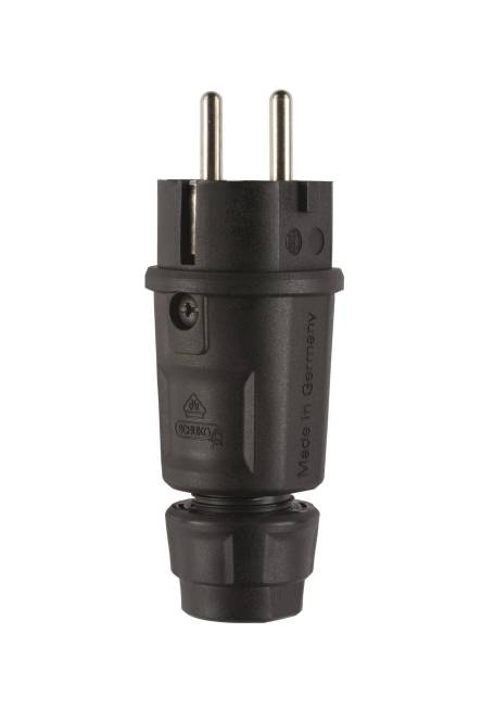ABL Hightech Stecker SCHUKO 100000064 fr-be Elamid schwarz IP54 von ABL GmbH