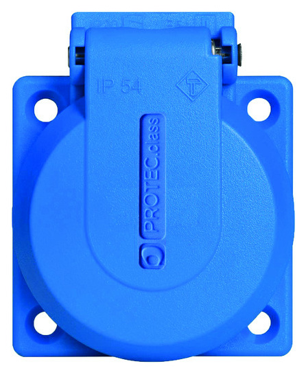 PSES 54 SCHUKO-Einbausteckdose blau IP54 von ABL SURSUM Bayerische Elektrozubeh.