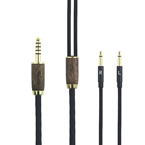 4,4 mm symmetrischer Stecker 6N OCC Kupfer versilbertes Kabel 4,4 mm symmetrisches Kabel, kompatibel mit Meze 99 Classics, für Meze 9 Neo Kopfhörer, Walnussholz 4,4 mm symmetrischer Stecker 6N OCC Kupfer versilbertes Kabel 4,4 mm symmetrisches Kabel, kompatibel mit Meze 99 Classics, für Meze 9 Neo Kopfhörer, Walnussholz von ABLET