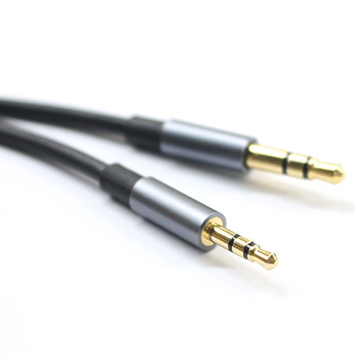 ABLET 100cm Gold Plated Design 3.5mm auf 2.5mm Male Auto Hilfskabel Kabel Kopfhörer Audiokabel Kompatibel mit Bose Kopfhörer, für JBL Kopfhörer, Smartphone Tablet MP3 Player Schwarz von ABLET