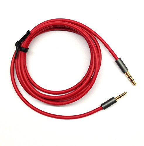 ABLET 150cm Gold Plated Design 3.5mm auf 2.5mm Male Auto Hilfskabel Kabel Kopfhörer Audiokabel Kompatibel mit Bose Kopfhörer, für JBL Kopfhörer, Smartphone Tablet MP3 Player Rot von ABLET