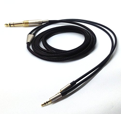 ABLET Ersatz-Audiokabel Kompatibel mit Hifiman HE400S, HE-400i（2.5mm Stecker Version）, HE560, HE-350, HE1000 Kopfhörer 3.5mm und 6.35mm auf Dual 2.5mm Jack Male Kabel 1.2m/4ft von ABLET