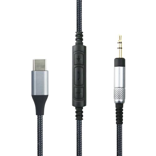 ABLET USB-C-Audiokabel, kompatibel mit Bose 700, QC25, QC35II, QC35, QC45, Kopfhörer, Lautstärkeregler, kompatibel mit Samsung Galaxy, kompatibel mit Oneplus Android-Handys von ABLET