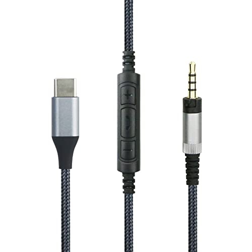 ABLET USB-C-Audiokabel Kompatibel mit Sennheiser HD4.40 HD4.40BT HD4.50 HD400S Kopfhörer, Mikrofon mit Fernbedienung Kompatibel mit iPhone 15/15 Plus/15 Pro, Kompatibel mit iPad 10./9./Pro/Air/mini von ABLET