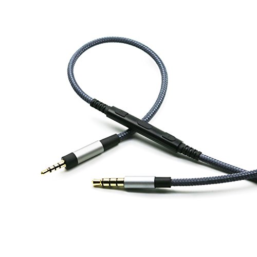 Ablet Audio Ersatzkabel mit Mikrofon Fernbedienung für Lautstärkeregler, Kompatibel mit Sennheiser PXC550, PXC480 Kopfhörern, Audiokabel Kompatibel mit iPhone von ABLET