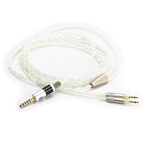 Ablet HiFi-Kabel mit 4,4 mm symmetrischem Stecker, kompatibel mit Sennheiser HD700, HD 700 Kopfhörer und kompatibel mit Sony WM1A, NW-WM1Z, PHA-2A versilbertes Kabel von ABLET