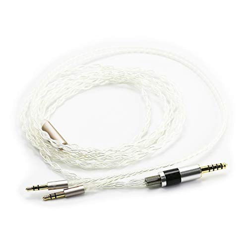 Ablet HiFi-Kabel mit 4,4 mm symmetrischem Stecker für Beyerdynamic T1 2nd, T5p Second Generation Kopfhörer und Sony WM1A, NW-WM1Z, PHA-2A versilbertes Audiokabel von ABLET