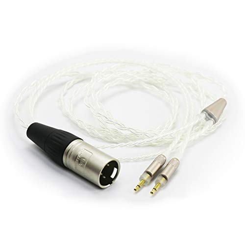 Ablet HiFi-Kabel mit 4-poligem XLR-Stecker, symmetrisch, kompatibel mit Sennheiser HD700, HD 700 Kopfhörer, versilbertes Ersatz-Audio-Upgrade-Kabel von ABLET