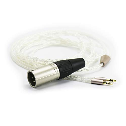 Ablet HiFi-Kabel mit 4-poligem XLR-Stecker auf 2,5-mm-Stecker, kompatibel mit Hifiman HE400S, HE-400I, HE560, HE1000 Kopfh枚rer, versilbertes -Audio-Upgrade-Kabel von ABLET