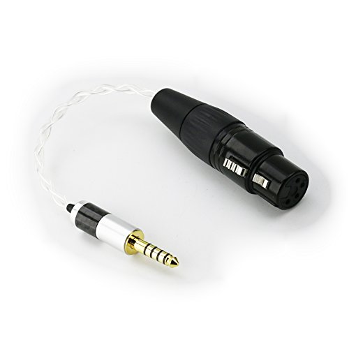 Ablet Kopfhörer-Audio-Adapter für Sony WM1A, NW-WM1Z, PHA-2A, 4,4 mm Stecker auf 4-polige XLR-Buchse, versilbert von ABLET