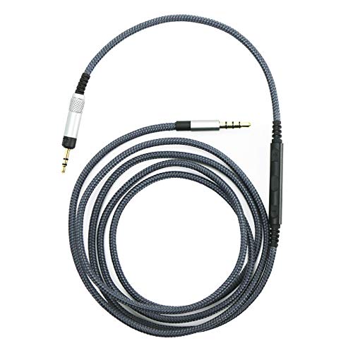 Audio Ersatz Kabel mit Mikrofon Fernbedienung Lautstärkeregler kompatibel mit Sennheiser HD598 HD598 SE HD518 HD598 Cs HD599 HD569 HD579 Kopfhörer Audiokabel kompatibel mit iPhone kompatibel mit iPad von ABLET