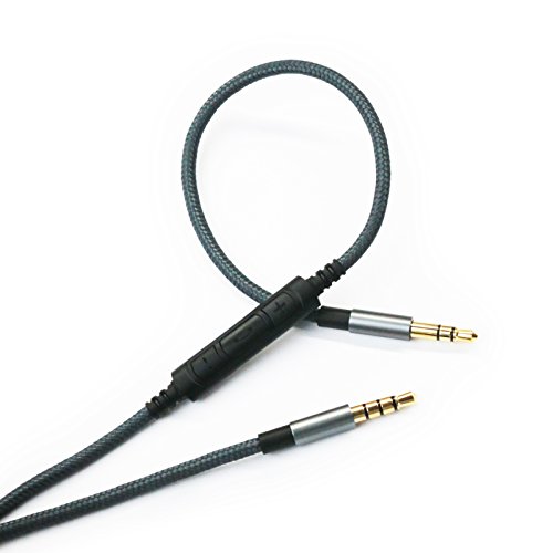 Audio-kabel mit eingebautem Mikrofon, Fernbedienung, Lautst盲rkeregler, kompatibel mit Bang & Olufsen Beoplay H6, H7, H8, H9, H2 Kopfh枚rer und kompatibel mit Samsung Galaxy, Huawei, Android von ABLET