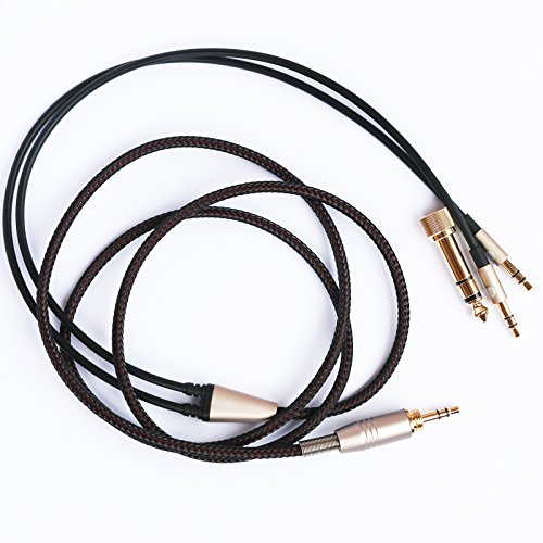 Ersatzkabel kompatibel mit Hifiman Sundara, Arya, Ananda, HE4XX, HE-400i (Dual 3,5 mm Stecker) Kopfhörer 3,5 mm / 6,35 mm auf Dual 3,5 mm Klinkenstecker, 1,5 m von ABLET