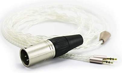 HiFi-Kabel, 4-poliger XLR-Stecker auf Dual-3,5-mm-Stecker, kompatibel mit Hifiman Sundara, Arya, Ananda-Kopfh枚rern, versilbert, -Audio-Upgrade-Kabel, 2 m von ABLET