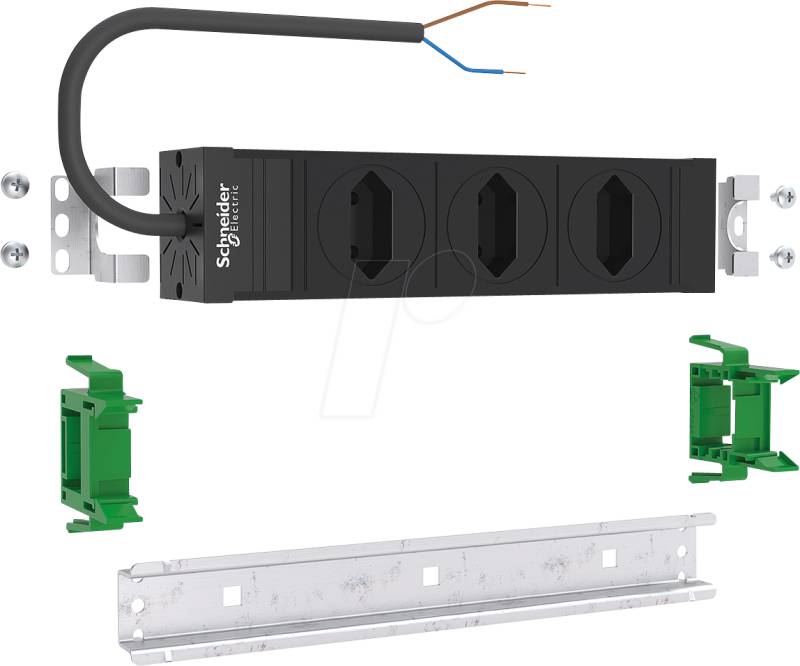 ABNPE303P02 - 3-fach Schutzkontaktsteckdose, drehbar, für Mediafeld Feldvertei von ABN GMBH