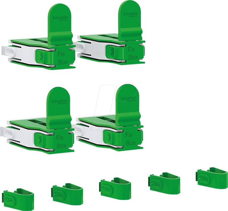 BPVX003 - 5 Kabelhalter + 4 Gerätehalter Mediafeld Feldverteiler von ABN GMBH