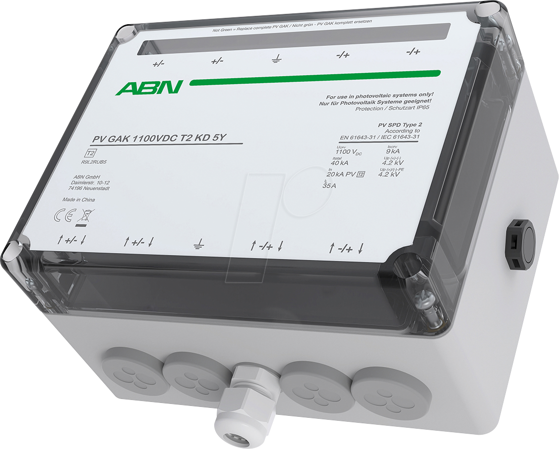 R9L2RUB5 - PV GAK, mit Überspannungsschutz Typ 2, 1100 V DC, 2 MPPT, Kabel R9L2RUB5 - PV GAK, mit Überspannungsschutz Typ 2, 1100 V DC, 2 MPPT, Kabel von ABN GMBH