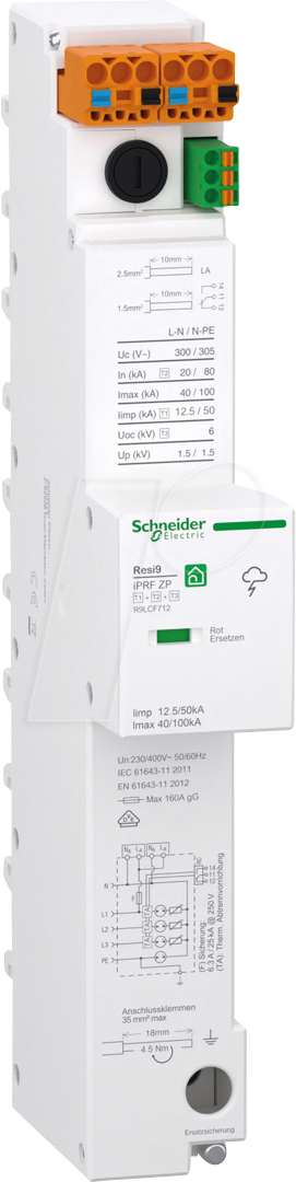 R9LCF712 - Kombiableiter 12,5 kA, TNS, 3P+N, ZP, T1-3, Resi 9 iPRF R9LCF712 - Kombiableiter 12,5 kA, TNS, 3P+N, ZP, T1-3, Resi 9 iPRF von ABN GMBH