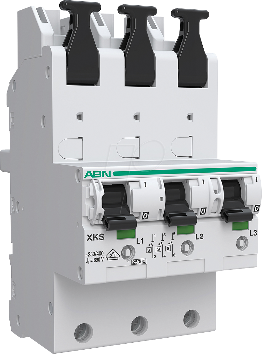 XKS320-5 - SHU-Schalter, 3-polig, 20 A, Sammelschiene, E-Charakteristik XKS320-5 - SHU-Schalter, 3-polig, 20 A, Sammelschiene, E-Charakteristik von ABN GMBH