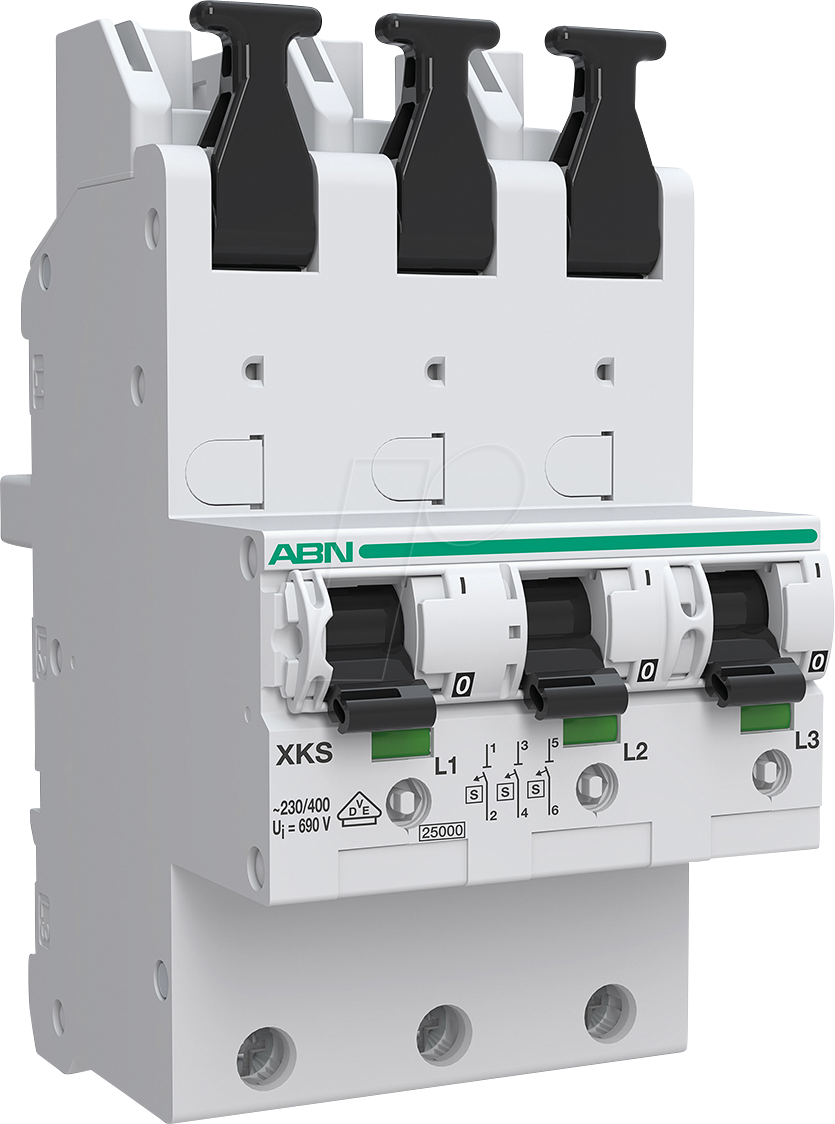 XKS340-5 - SHU-Schalter, 3-polig, 40 A, Sammelschiene, E-Charakteristik XKS340-5 - SHU-Schalter, 3-polig, 40 A, Sammelschiene, E-Charakteristik von ABN GMBH