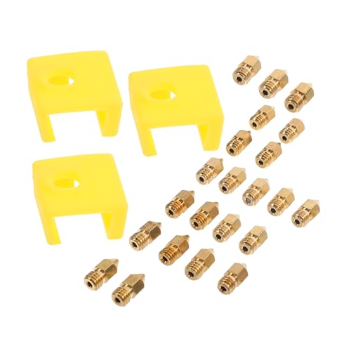 ABOOFAN 1 Set 3D Druck Düse Kit Hotend Silikon Ärmeln Silikon Düse Teile Hotend Socken Messing Gelb ABOOFAN 1 Set 3D Druck Düse Kit Hotend Silikon Ärmeln Silikon Düse Teile Hotend Socken Messing Gelb von ABOOFAN