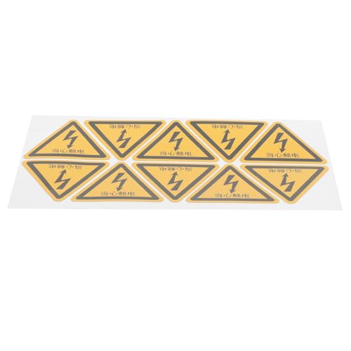 ABOOFAN 10 Stück Warnschilder Klebestreifen Sicherheitsschutz Überwachung Sicherheitsschilder Wand Outdoor Set Notfall Warnschild Vinyl LED Stromschlag Schild Für Fabrik Pvc von ABOOFAN