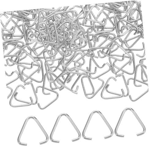 ABOOFAN 100 Stück Dreieck Verbinder Mit Plattiertem Springreifen Basteln Herstellen Von Schlüsselanhängern Ringen Dreieckigem Dreiecksring Bunten Dreiecksverschlüssen Haken von ABOOFAN