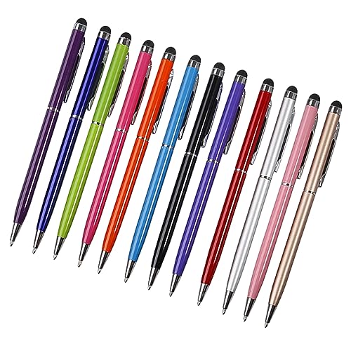 ABOOFAN 12-teiliger Kugelschreiber 2-in-1-eingabestift Kapazitiver Bildschirm-touchpen Zeichentablett-stifte Schreibwaren Für Das Schulbüro von ABOOFAN