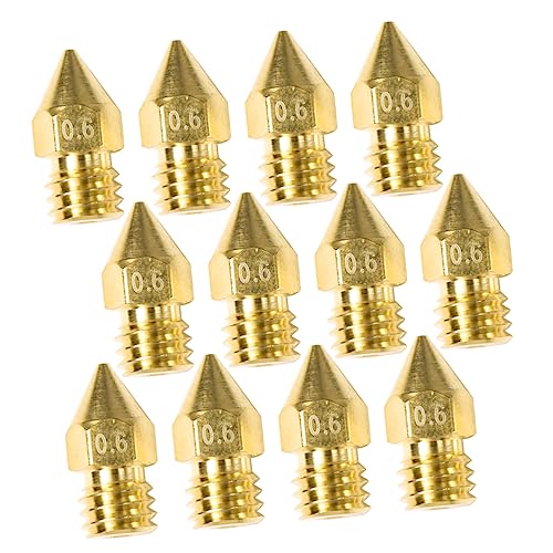 ABOOFAN 12 Stück 3d -druckdüse Extruderdüse Zubehör Für 3d-drucker 3d-druckerdüse Messingdüse Für 3d-drucker Golden von ABOOFAN