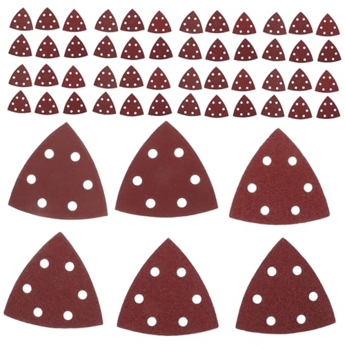 ABOOFAN 120 Stück Dreieckiges Schleifpapier Schleifmaschinen Für Die Holzbearbeitung Sandpapierblöcke Schleifpapier Zum Schleifen Von Metall Brown Aluminiumoxid von ABOOFAN